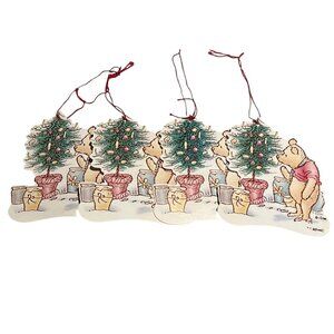 Winnie The Pooh Christmas Tree Paper Ornaments Set Of 4 Michel & Company